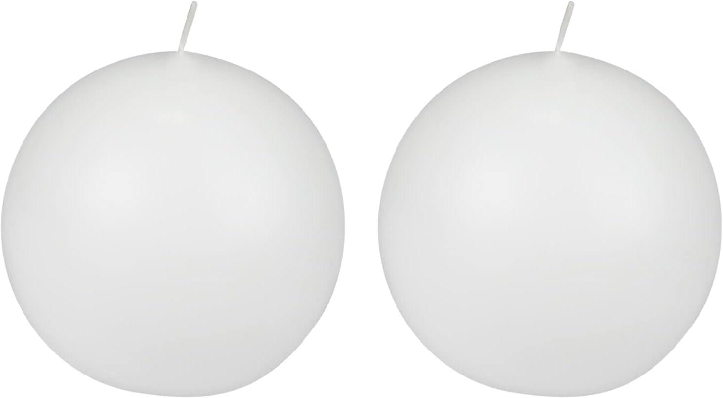 Zest Candle CBC-401 4 in. White Citronella Ball Candles -2pc-Box