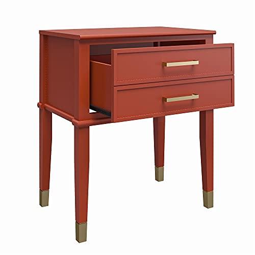 CosmoChic Westerleigh Gold-Accented End Table with Drawer