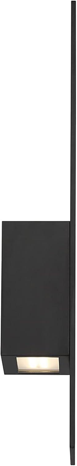 WAC Lighting Icon 20" 2-Light Aluminum Indoor and Outdoor Wall Light in Black