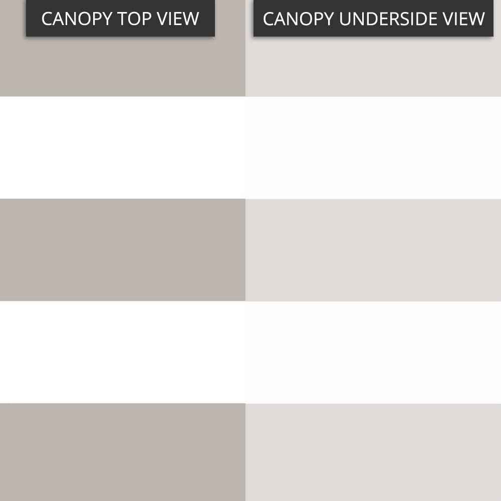 Garden Winds Replacement Canopy Top Cover for the Garden Treasures 8' x 8' Gazebo -Standard 350 - Damask Beige