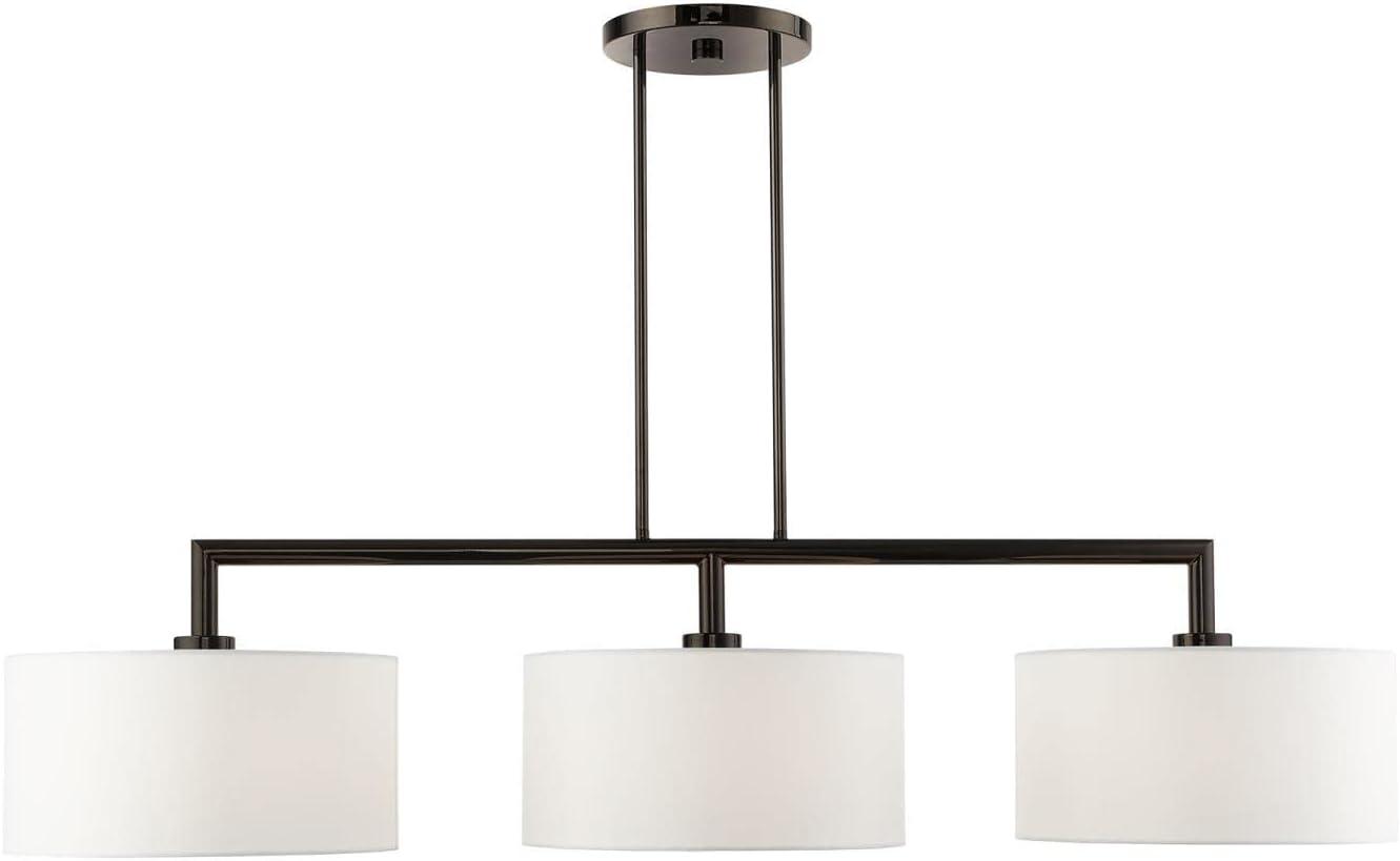 Livex Lighting Meridian 3 - Light Chandelier in  Black Chrome