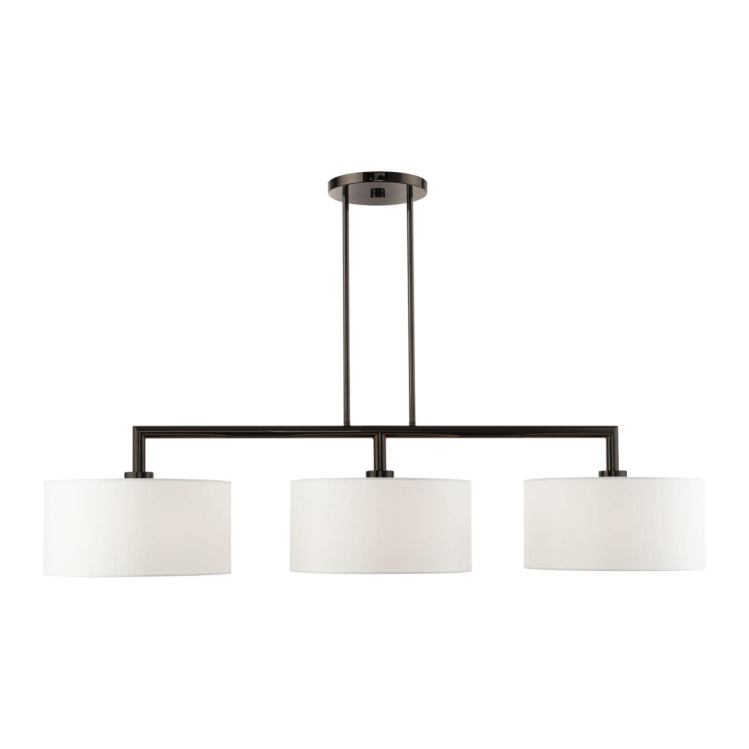Livex Lighting Meridian 3 - Light Chandelier in  Black Chrome