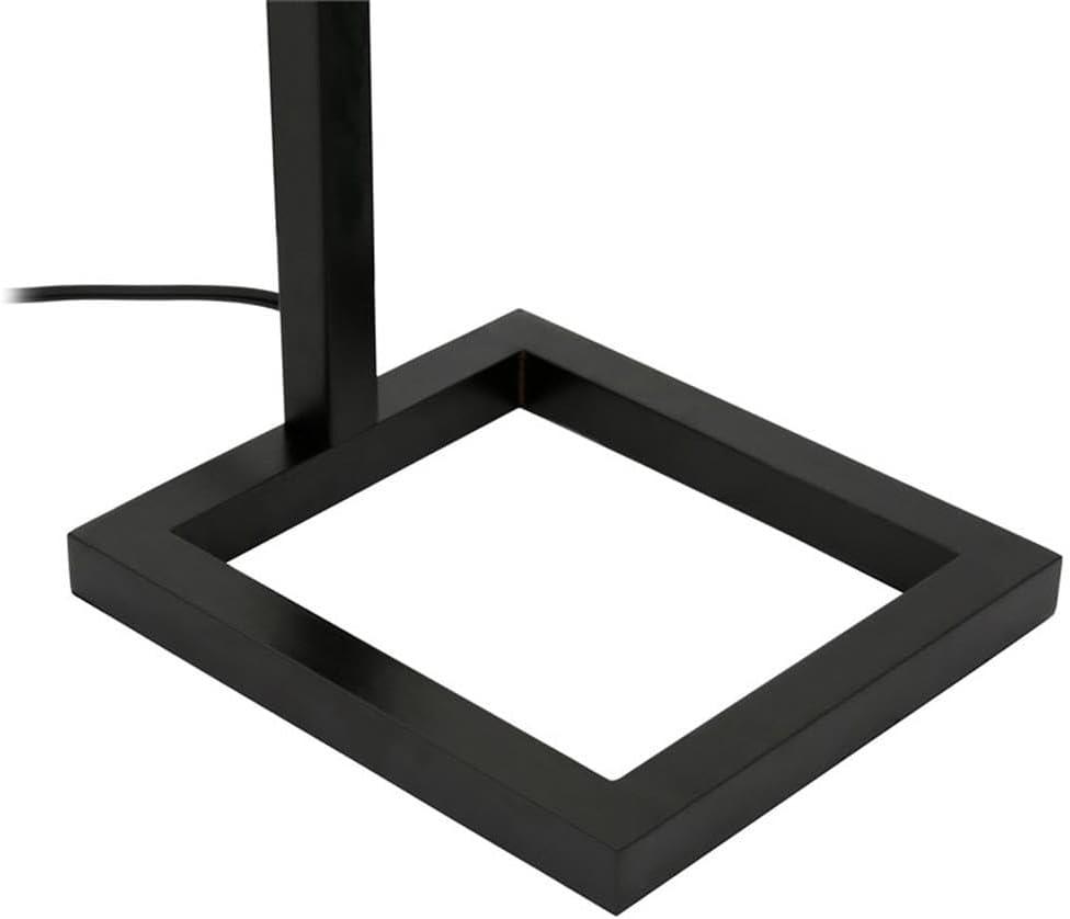 Evelyn&Zoe Lámpara de Mesa Moderna de Metal con Pantalla de Vidrio Transparente