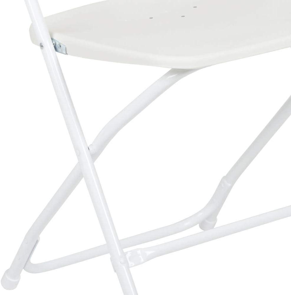 Flash Furniture Hercules Series Plastic Folding Chair White - 2 Pack 650LB Weight Capacity Comfortable Event Chair-Lightweight Folding Chair