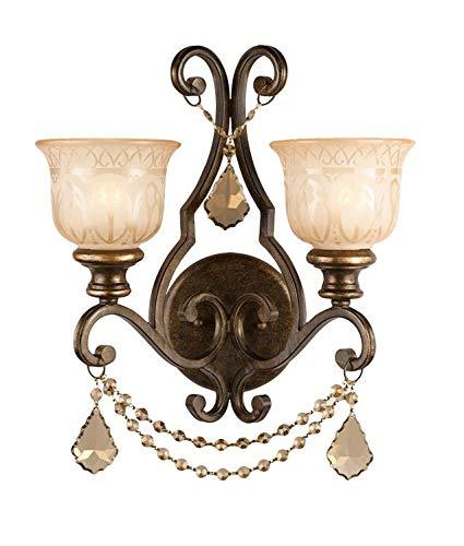 7502-BU-GT-MWP-Crystorama Lighting-Norwalk - Two Light Wall Sconce-Bronze Umber Finish-Hand Cut Crystal Type-Golden Teak Crystal Color
