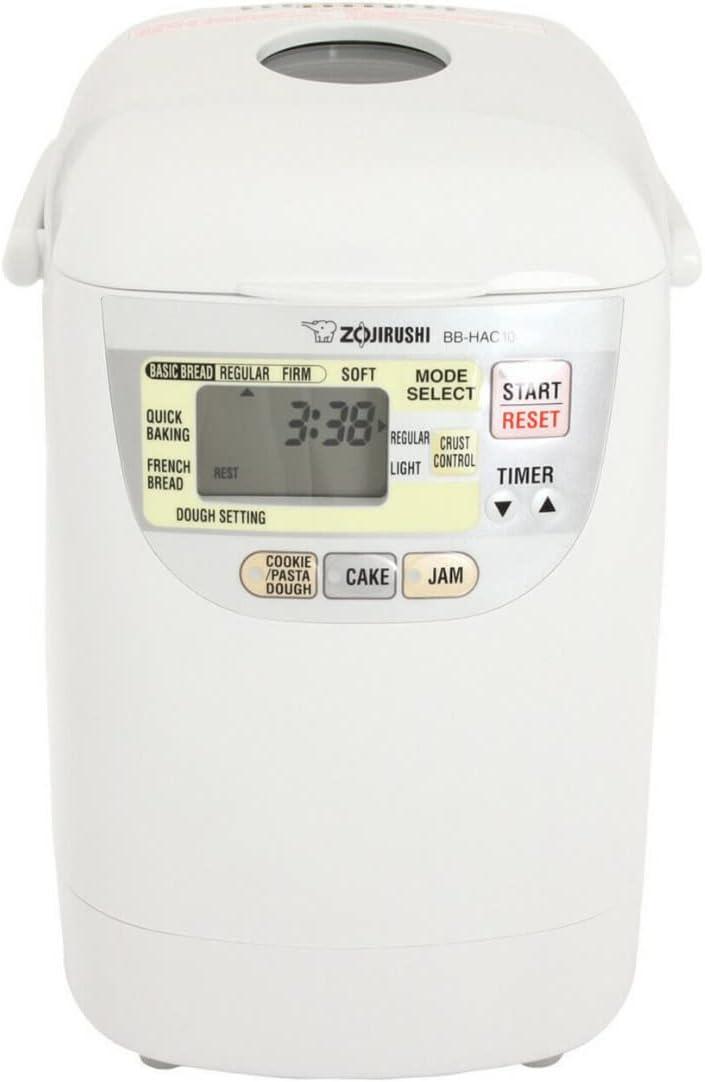 Zojirushi Home Bakery Bread Baker - BB-HAC10WZ: 8 Settings, 1 lb Capacity, Delay Timer, Digital Control, White