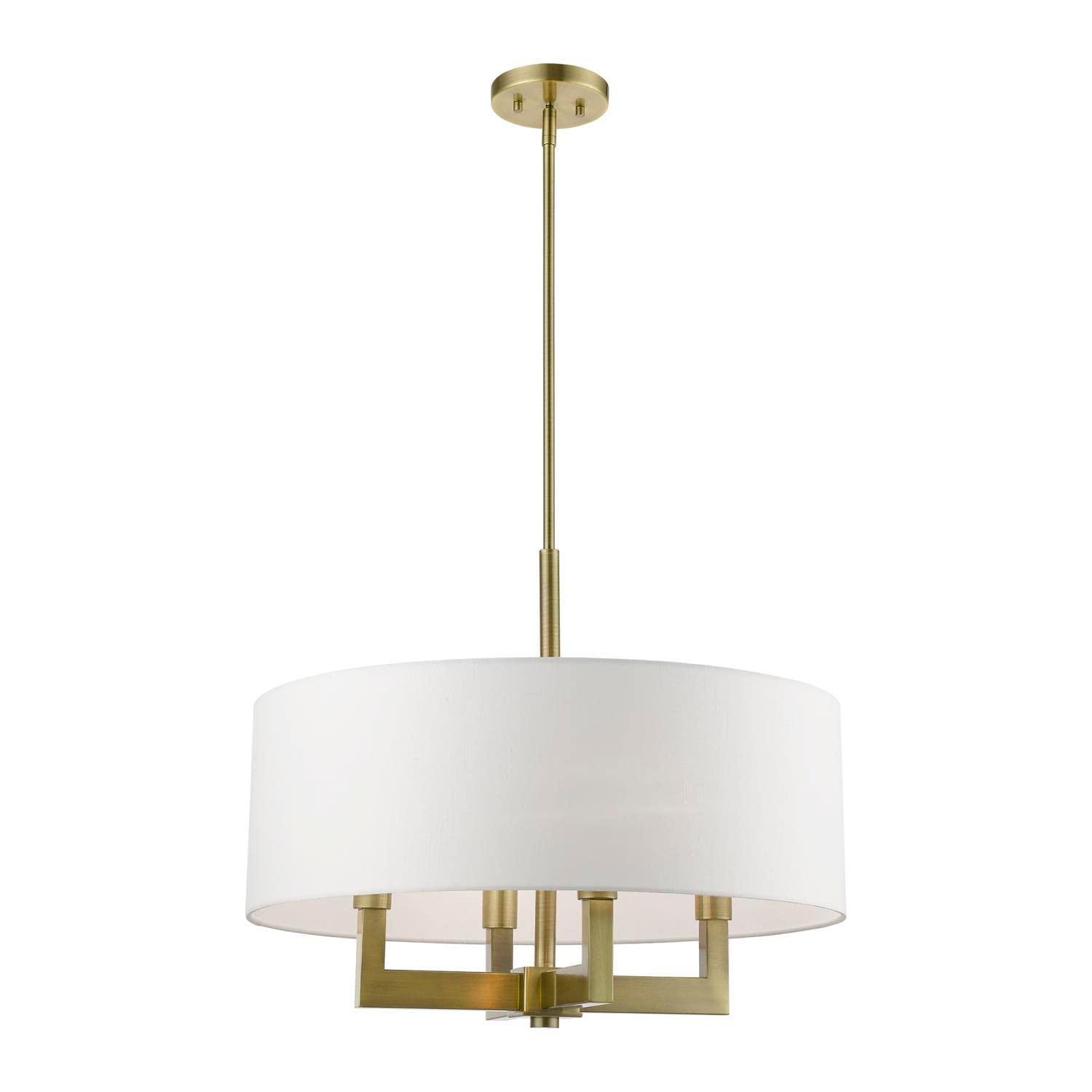 Livex Lighting Cresthaven 4 - Light Chandelier in  Antique Brass