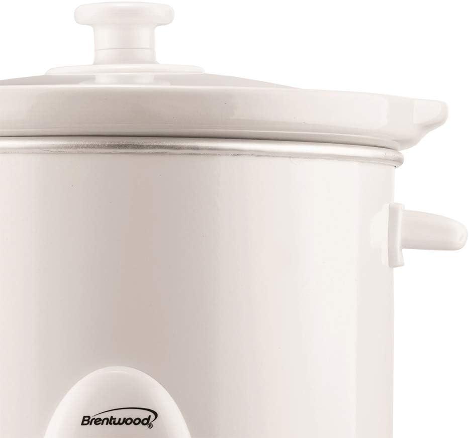 Brentwood SC-135W Kitchen 3 Quart Slow Cooker with Multiple Heat Settings, White