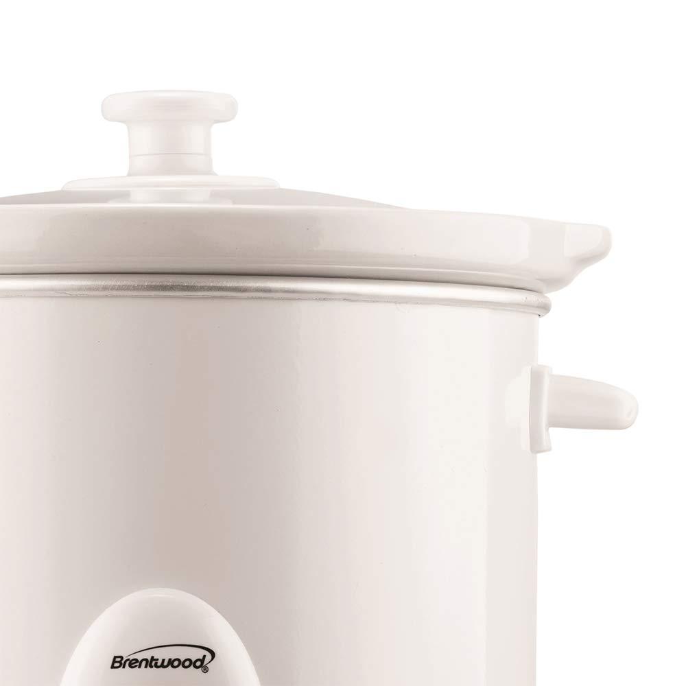 Brentwood SC-135W Kitchen 3 Quart Slow Cooker with Multiple Heat Settings, White