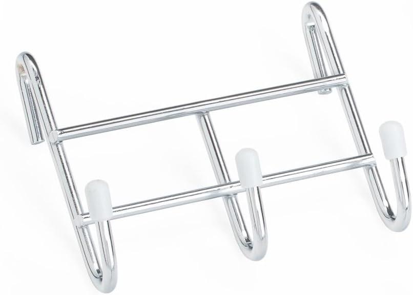 HSS Steel Wire Shelf Add-on 3-Hooks, Chrome, 4-Pack, Capacity 2 lbs Hardware