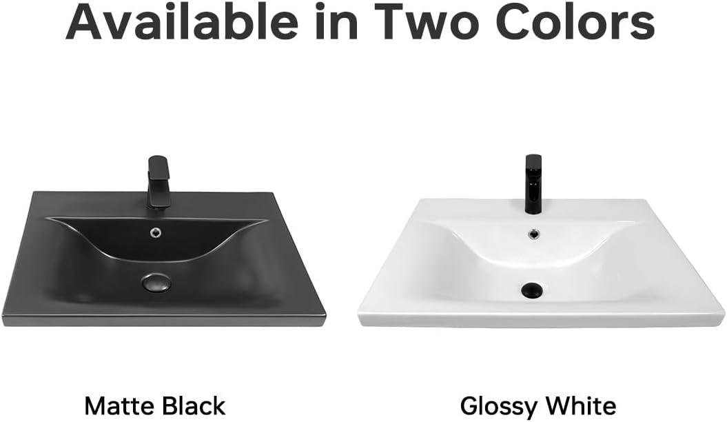 MEJE 36'' Ceramic Single Bathroom Vanity Top with Sink