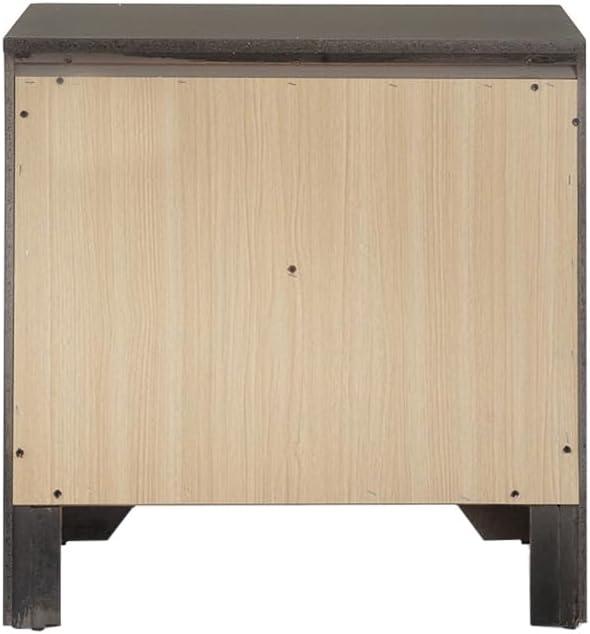 Wooden Two Drawer Nightstand With Bracket Legs Gray - Saltoro Sherpi