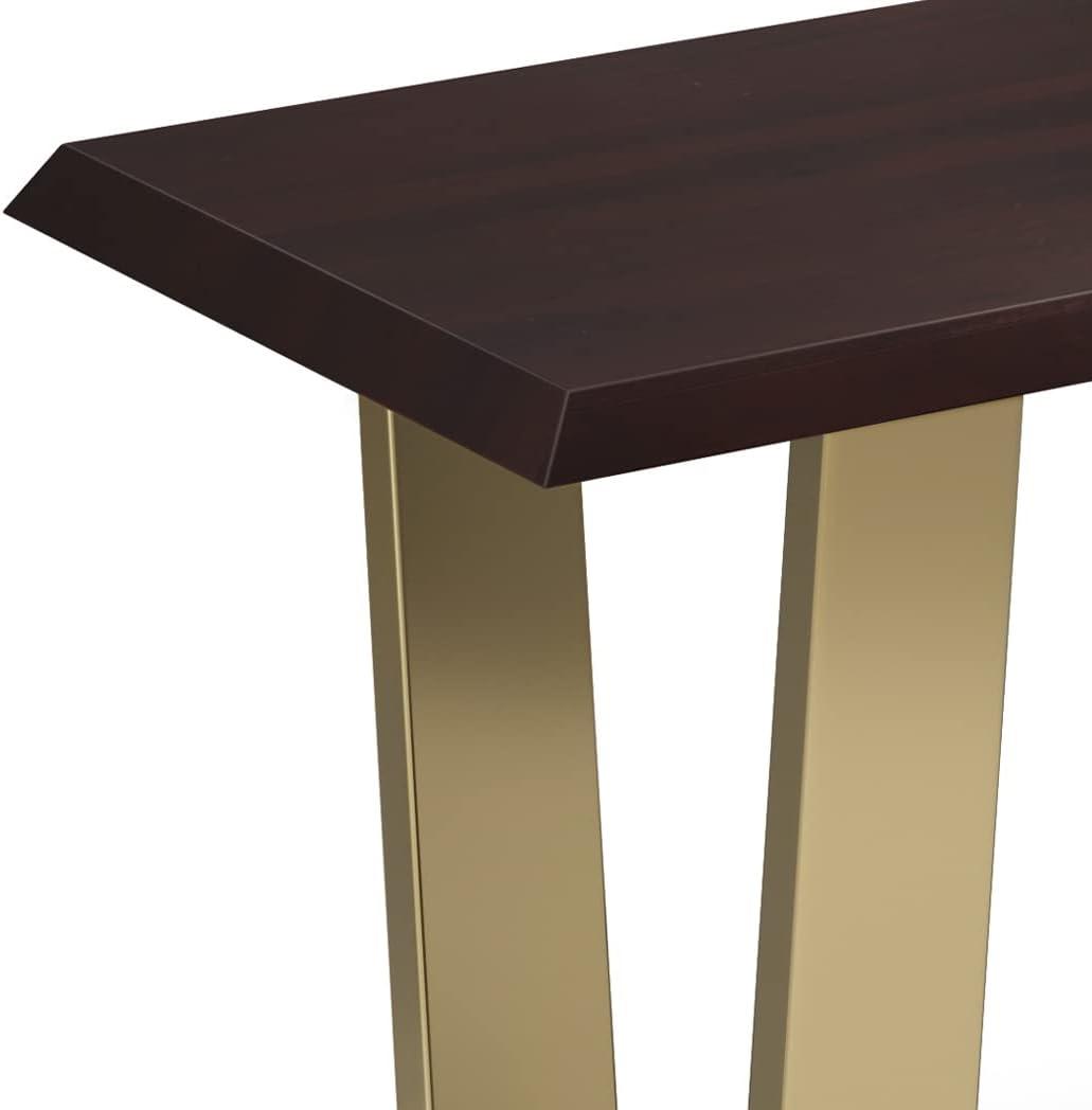 Simpli Home Lewis Solid Wood Bench