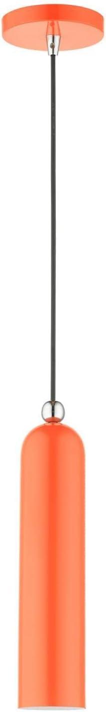 Livex Lighting Ardmore 1 - Light Pendant in  Shiny Orange