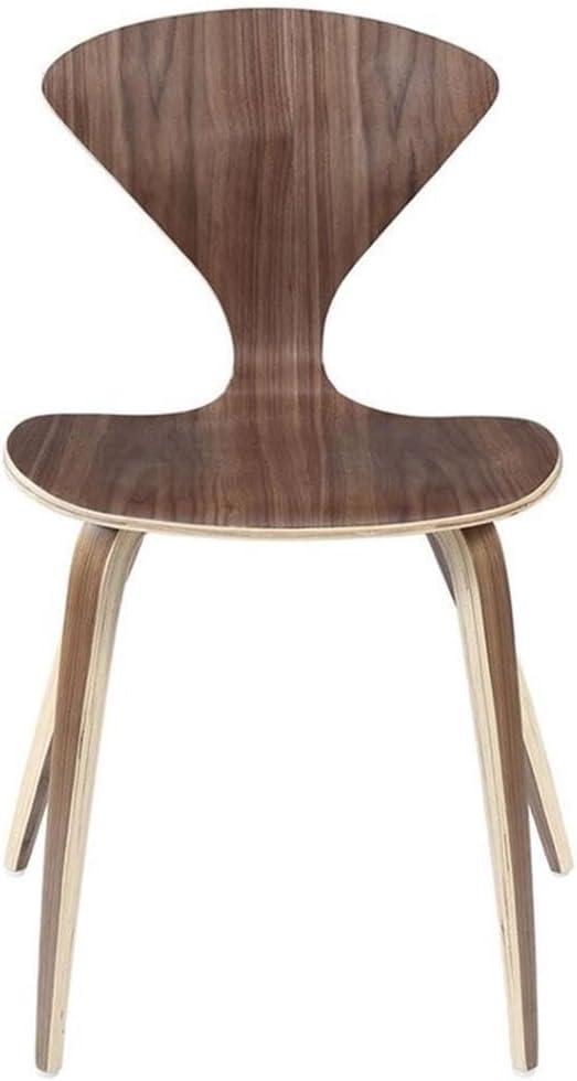 Modway Dark Walnut Style Stacking Chair Set by Modway