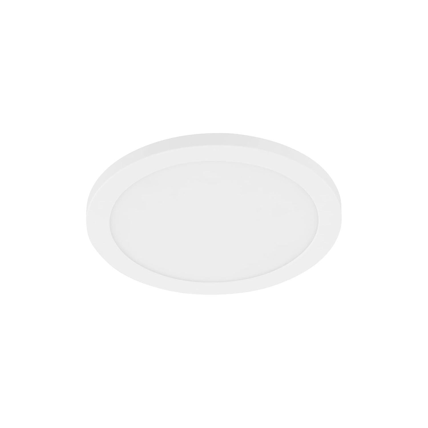Eglo Trago 9" Contemporary Brushed Nickel LED Flush Mount Light