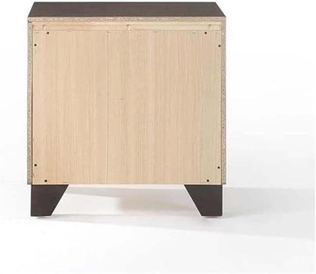 22" Madison Nightstand Espresso - Acme Furniture: 2 Drawer Bedroom Side Table, Wood Veneer, No Assembly Required