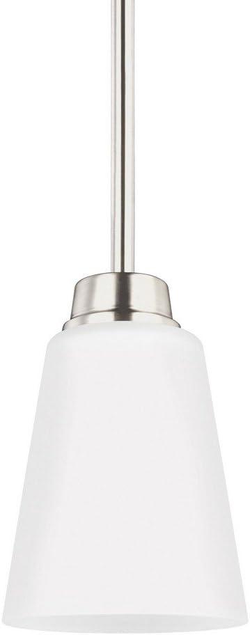 Kerrville 6'' Mini-Pendant in Brushed Nickel with Satin Etched Glass