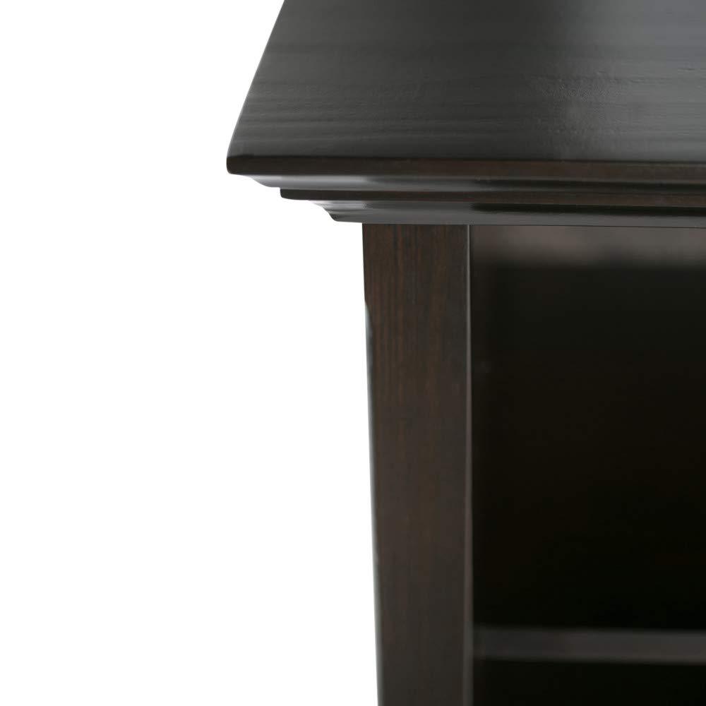 Simpli Home Amherst 44"W Solid Wood Multi Cube Bookcase with 8 Different Sized Storage Cubbies