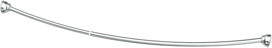 Hotel Comfort 42"- 72" Expandable Curved Shower Curtain Rod | Stainless Steel Shower Rod
