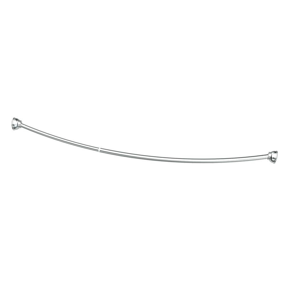 Hotel Comfort 42"- 72" Expandable Curved Shower Curtain Rod | Stainless Steel Shower Rod