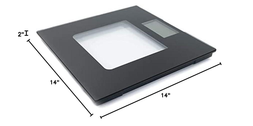 Extra Wide Black Glass Talking Digital Bathroom Scale