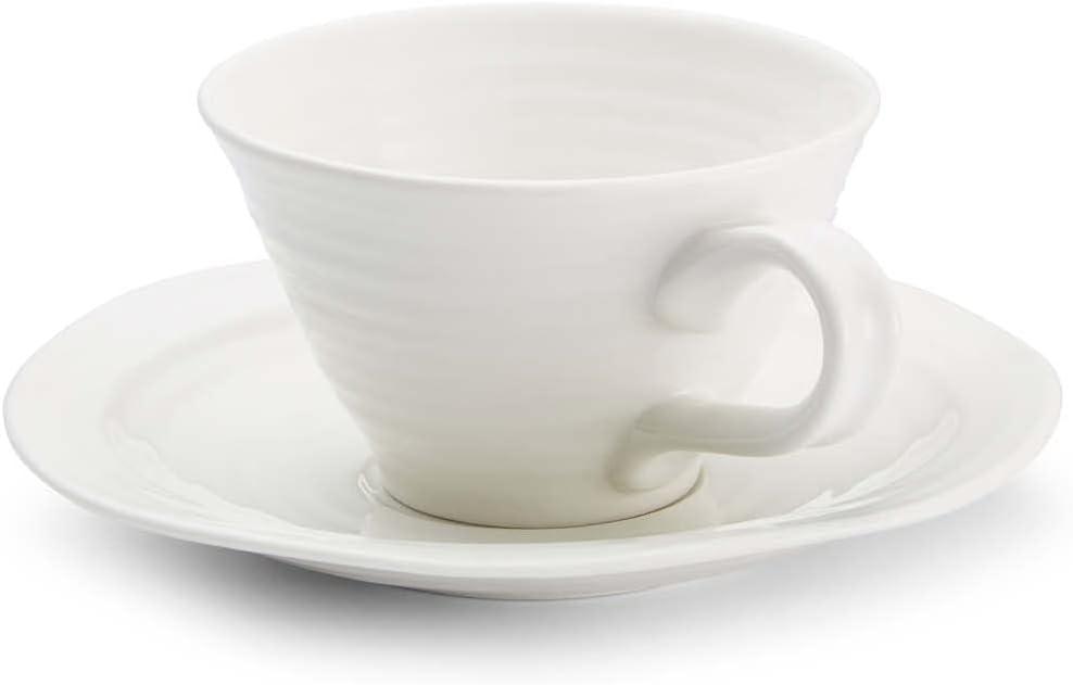 Portmeirion Sophie Conran-White Teacup/Saucer 8 Oz White