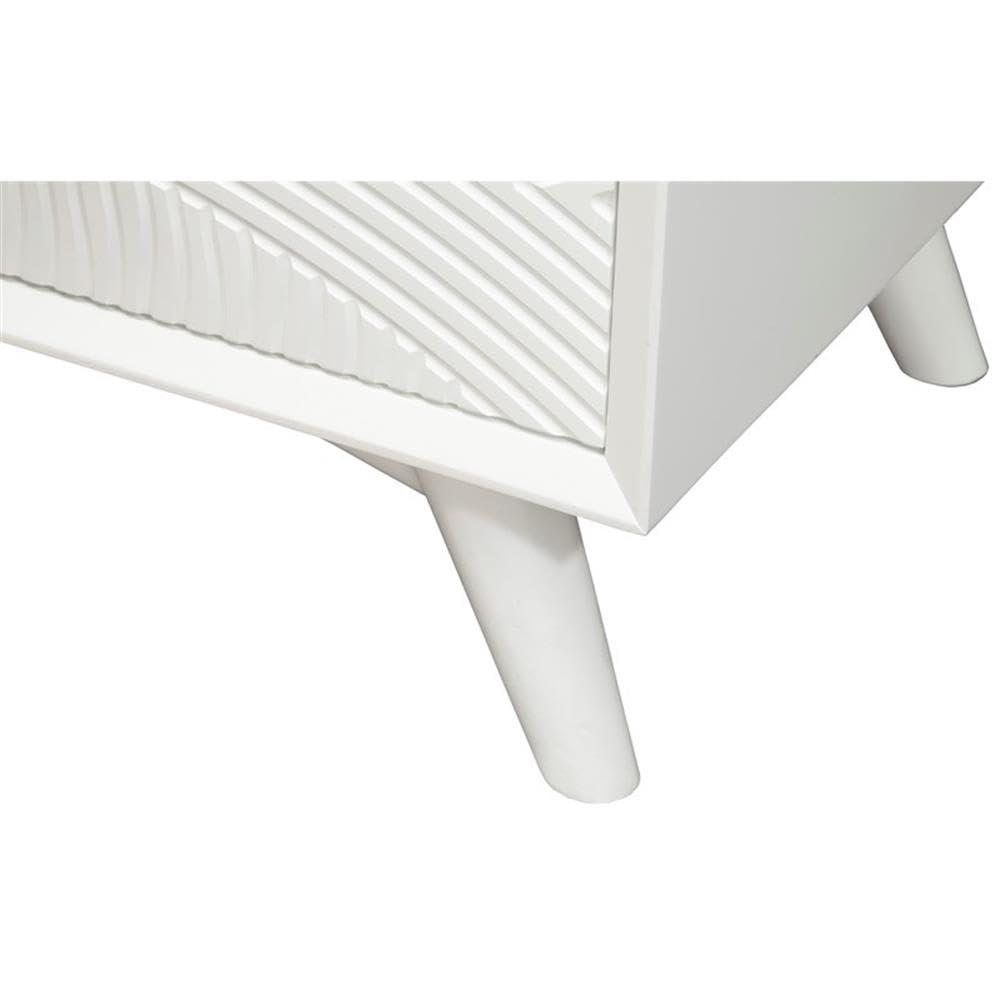 Alpine Furniture Tranquility 2 Drawer Nightstand, 22" W X 16" D X 26" H, white