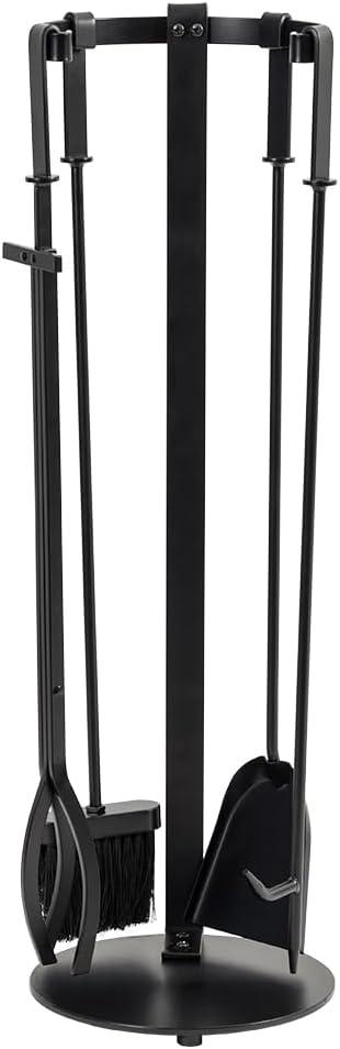 Modern Ember Modern Ember Knoll Fireplace Tool Set - Includes Brush, Shovel, Fire Poker, Tongs, and Stand - Steel