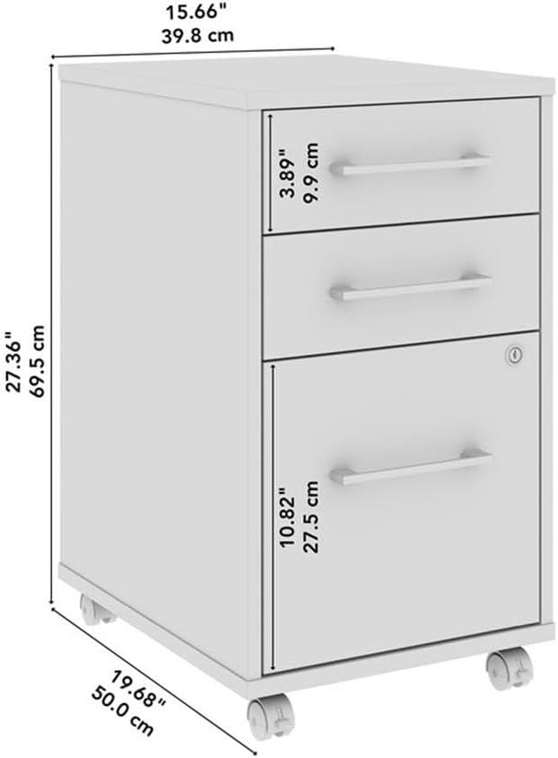 Hustle 16'' Wide 3 -Drawer Mobile File Cabinet