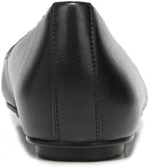 Maxwell 7.5 Black Leather Ballet Flat with Advanced Cushioning