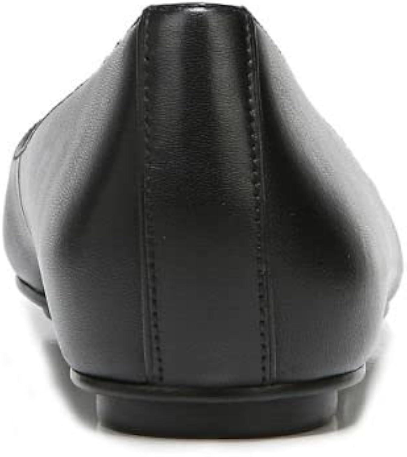 Maxwell 7.5 Black Leather Ballet Flat with Advanced Cushioning