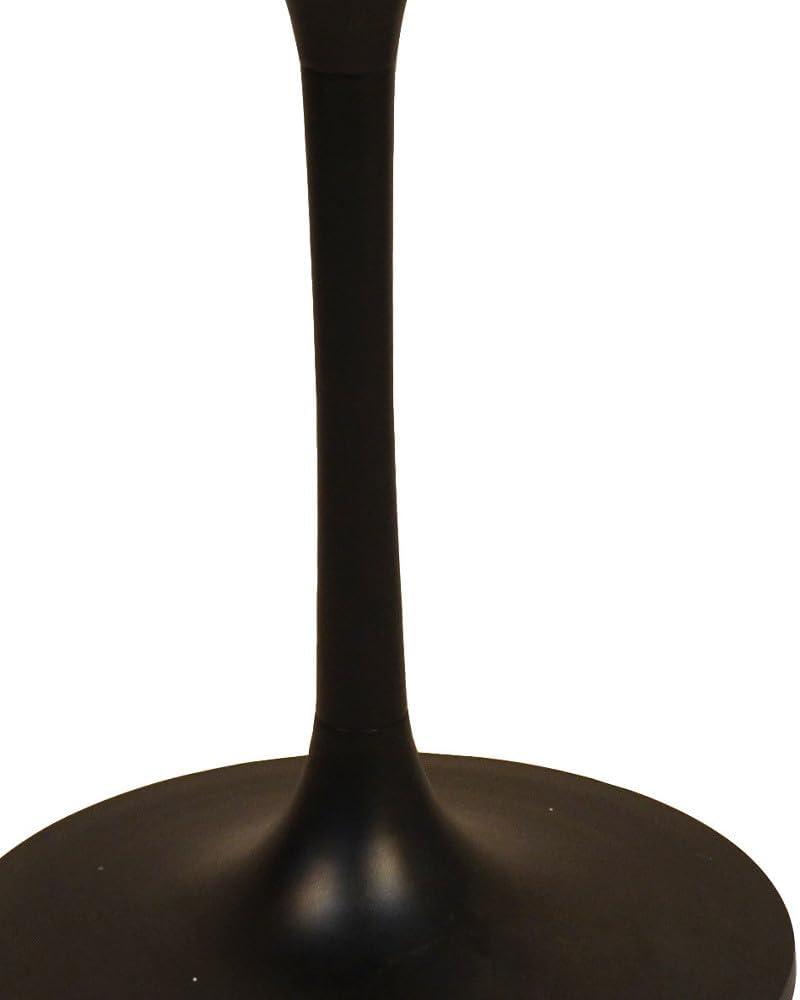 Carolina Living 30" Somerset Wood Top Round Dining Table Black: Mango Wood, Pedestal Base