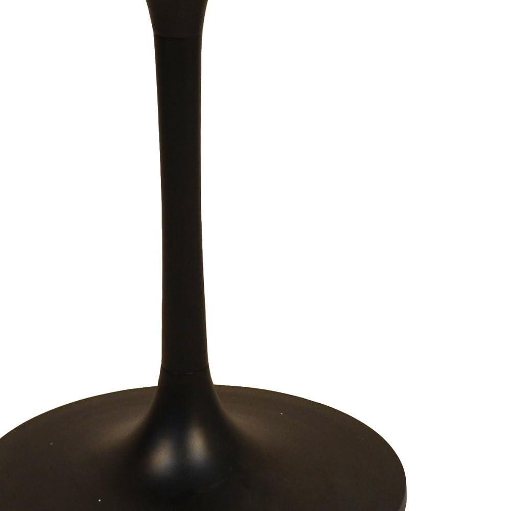 Carolina Living 30" Somerset Wood Top Round Dining Table Black: Mango Wood, Pedestal Base