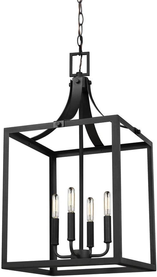 Labette 4-Light Black Hall-Foyer Hanging Pendant