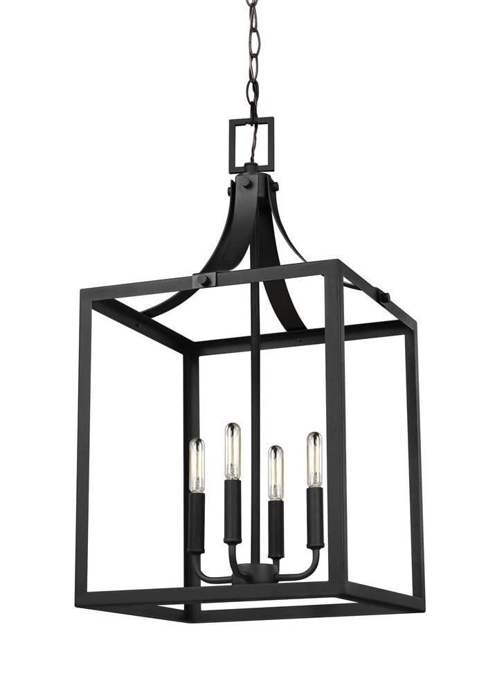 Labette 4-Light Black Hall-Foyer Hanging Pendant