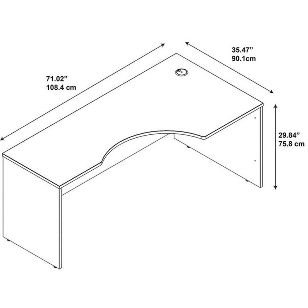 Bush Business Furniture Series C 72W Left Handed Corner Desk