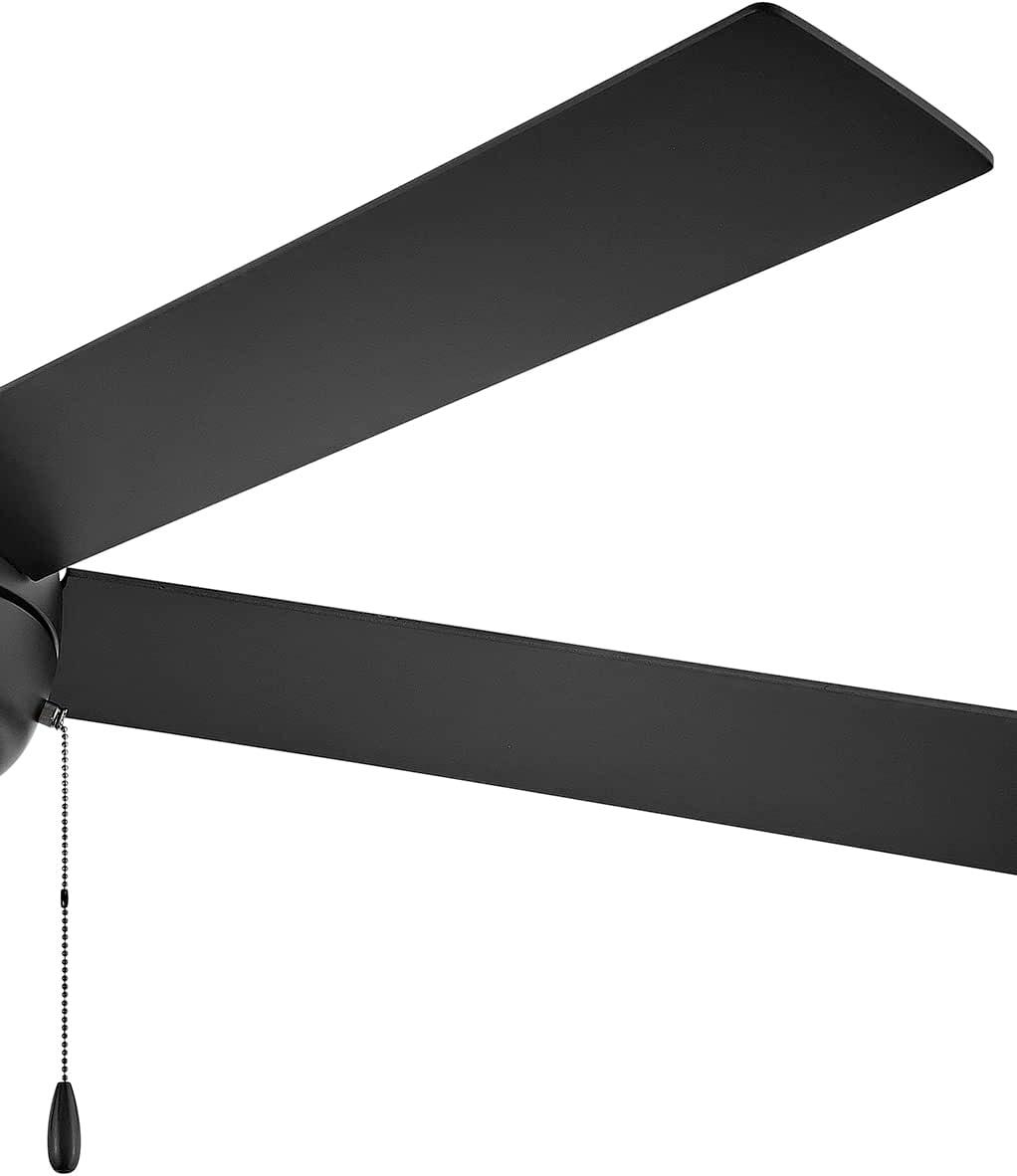 Matte Black 60" LED Ceiling Fan with Walnut Blades