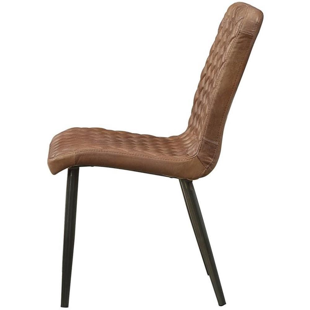 17 Stories 19'' H Genuine Leather Upholstered Side Chair (Set of 2)