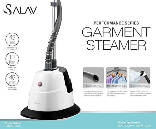 Salav Performance Series Single-Bar Garment Steamer with 360-Swivel Folding Adjustable Hanger & Reviews | Wayfair