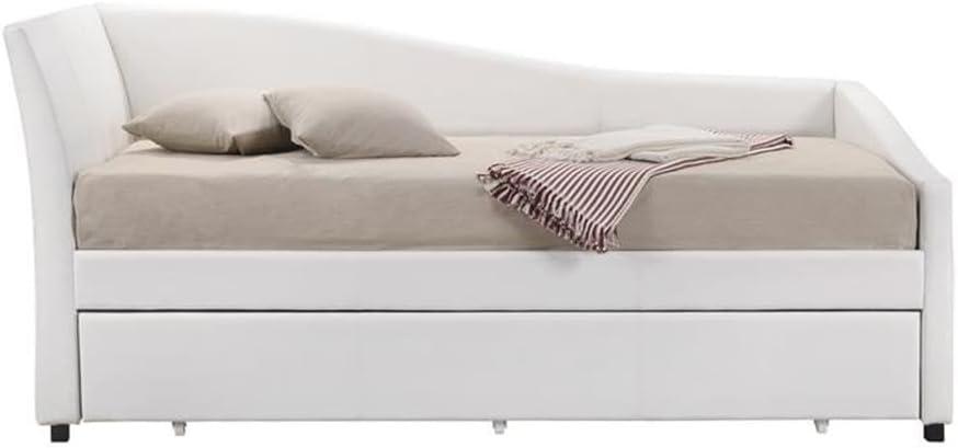 Acme Jedda Daybed & Trundle (Twin Size) in White PU