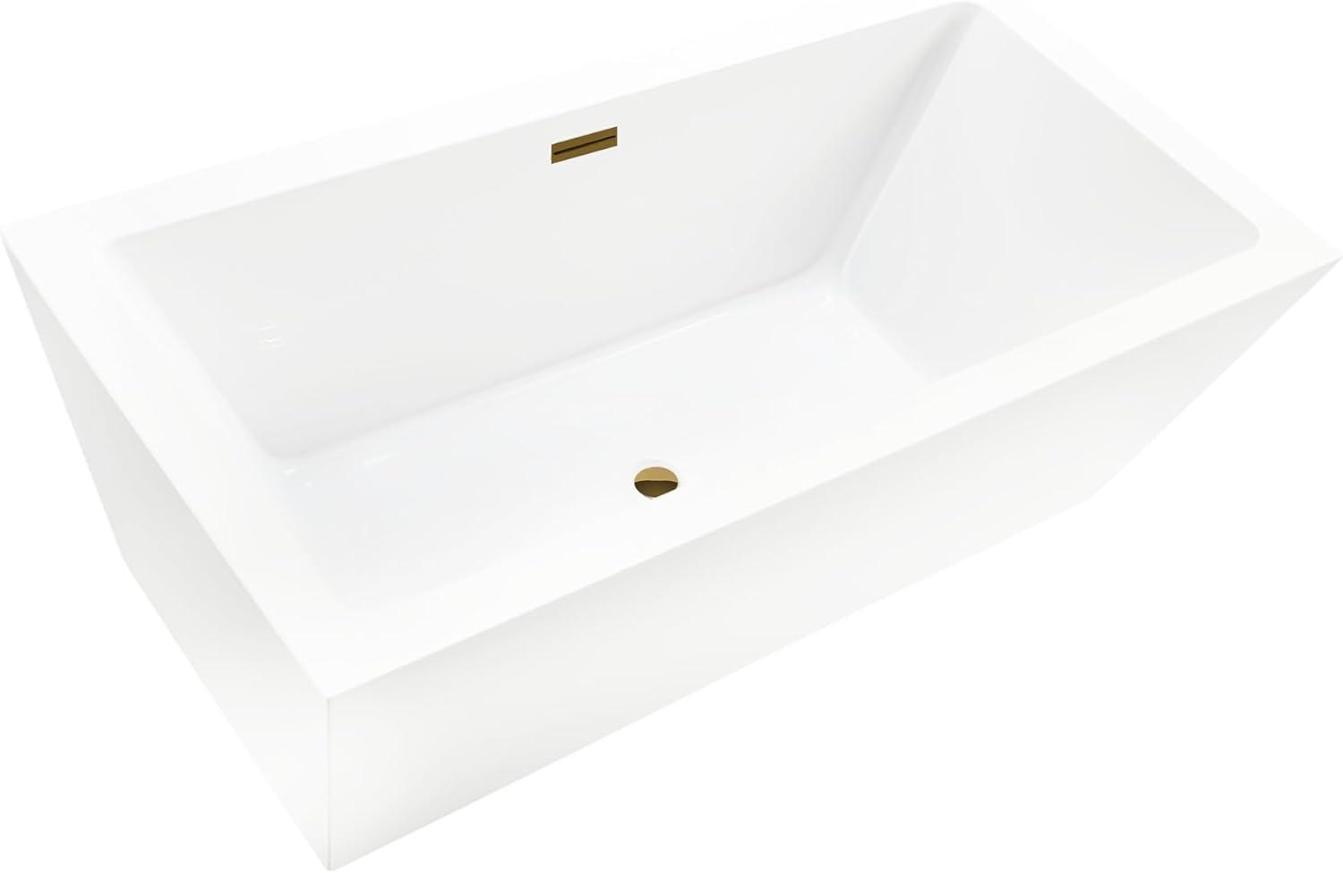 Elena 59" x 30" Freestanding Soaking Acrylic Bathtub