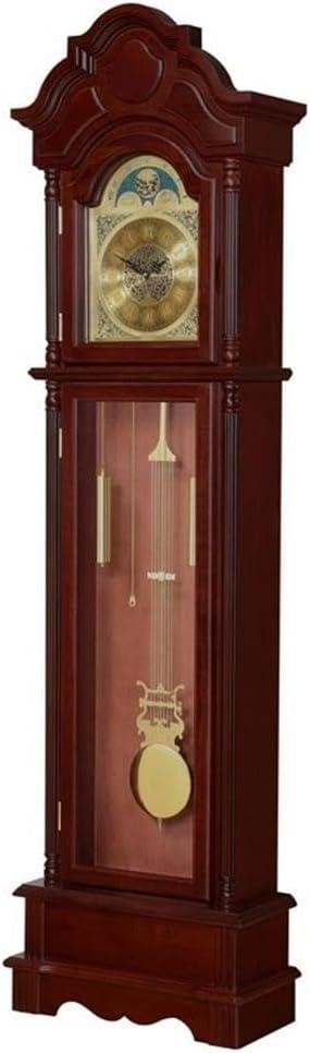 Coaster Furniture Harris Grandfather Clock with Chime Brown Red and Clear, 900749