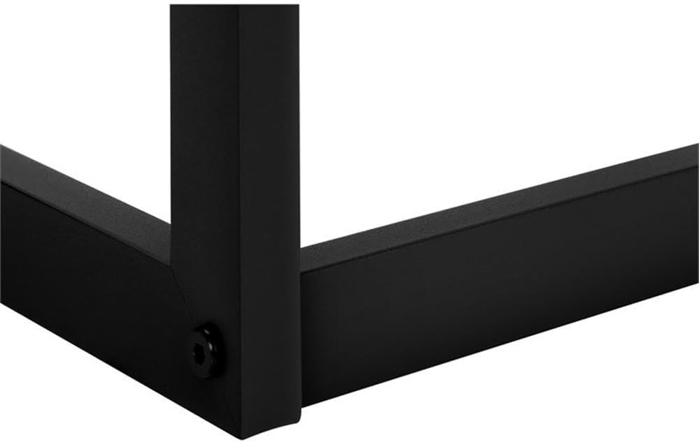 Monarch Specialties Ladder Step Stool Bedroom Kitchen Black Metal Dark Taupe Laminate Contemporary