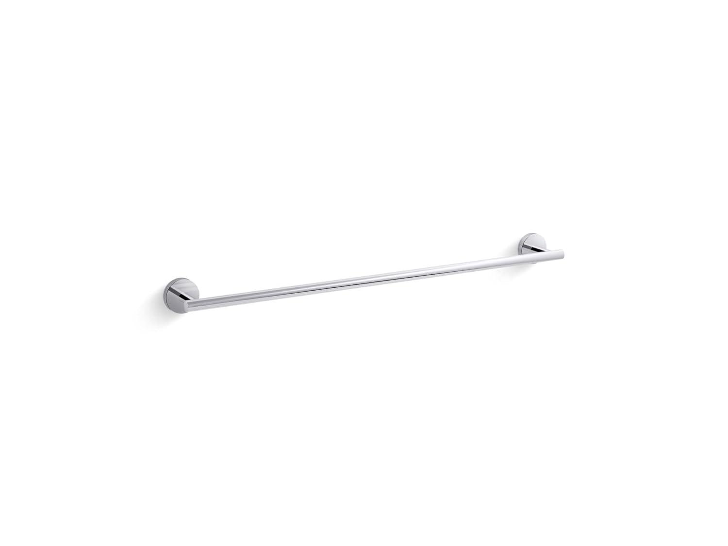 Elate Wall Mounted Round Towel Bar, Metal Wall-Mounted Towel Holder