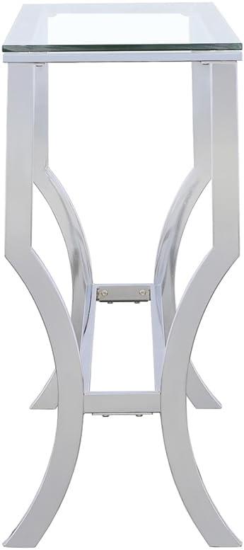 Saide 43.5'' Glass Top Console Table