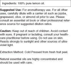 NOW Essential Oils, Lemon Oil, Cheerful Aromatherapy Scent, Cold Pressed, 100% Pure, Vegan, Child Resistant Cap, 1-Ounce