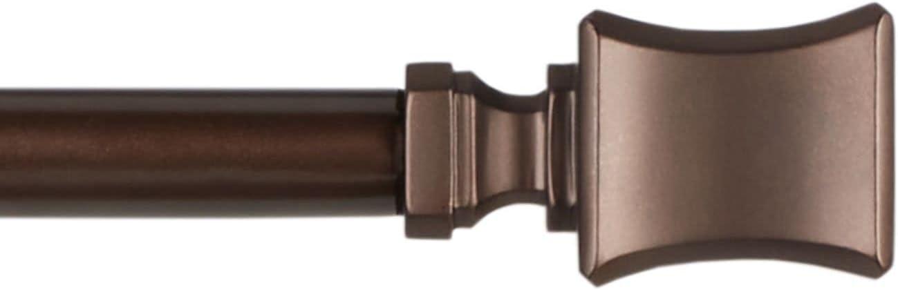 Amalgamated Textiles Exclusive Home Loran 1" Window Curtain Rod and Finial Set, Adjustable