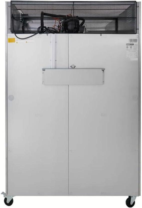 Commercial Refrigerator, 2 Door Stainless Steel Interior & Exterior Reach In, Solid Doors, (69K-162) Premium Reach-In Refrigerator - 54" W 49 Cu Ft.