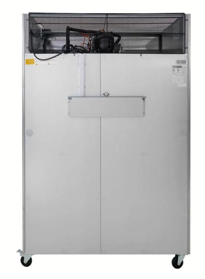 Commercial Refrigerator, 2 Door Stainless Steel Interior & Exterior Reach In, Solid Doors, (69K-162) Premium Reach-In Refrigerator - 54" W 49 Cu Ft.